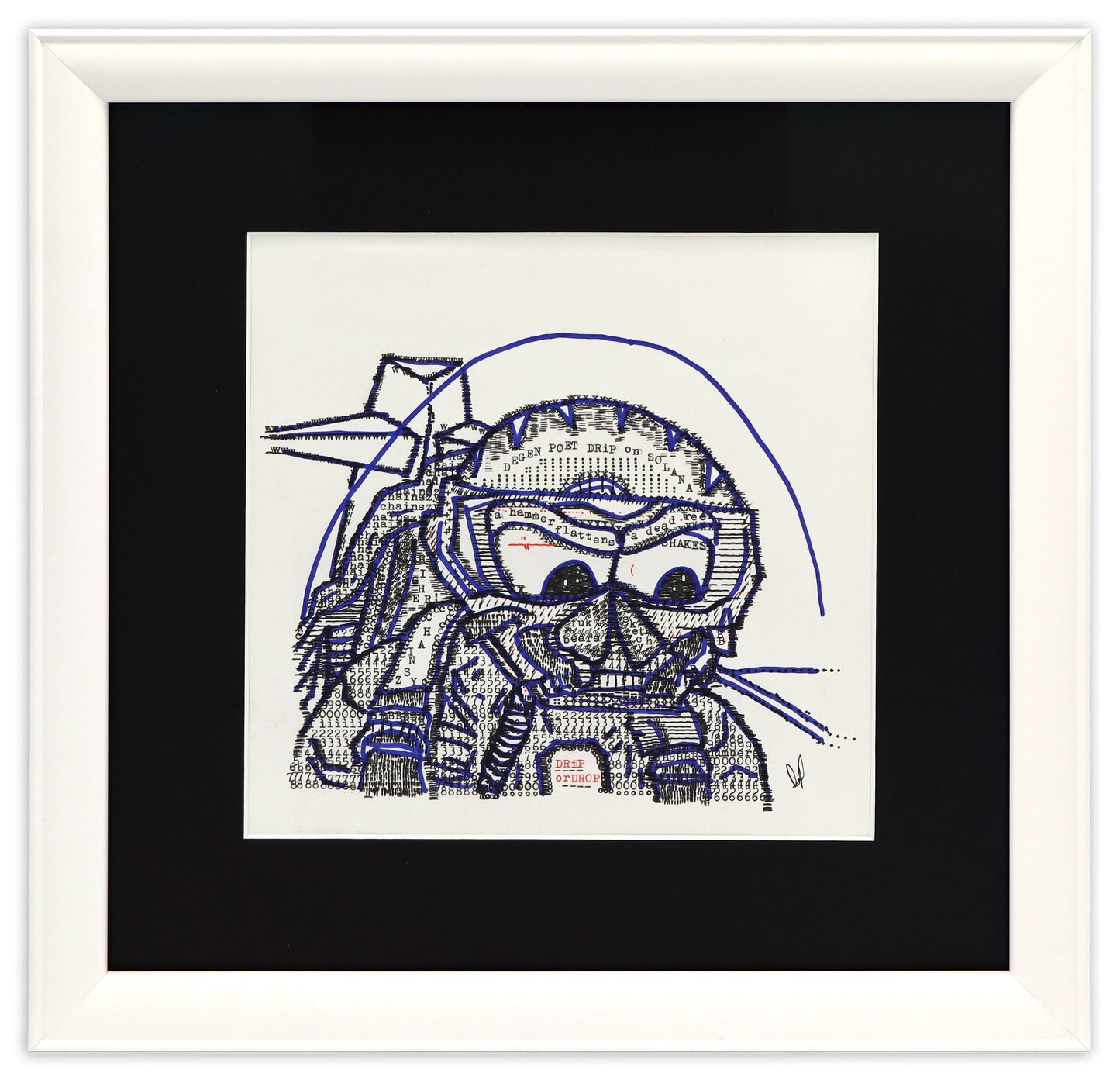 Poetszy original typewriter artwork by Degen Poet