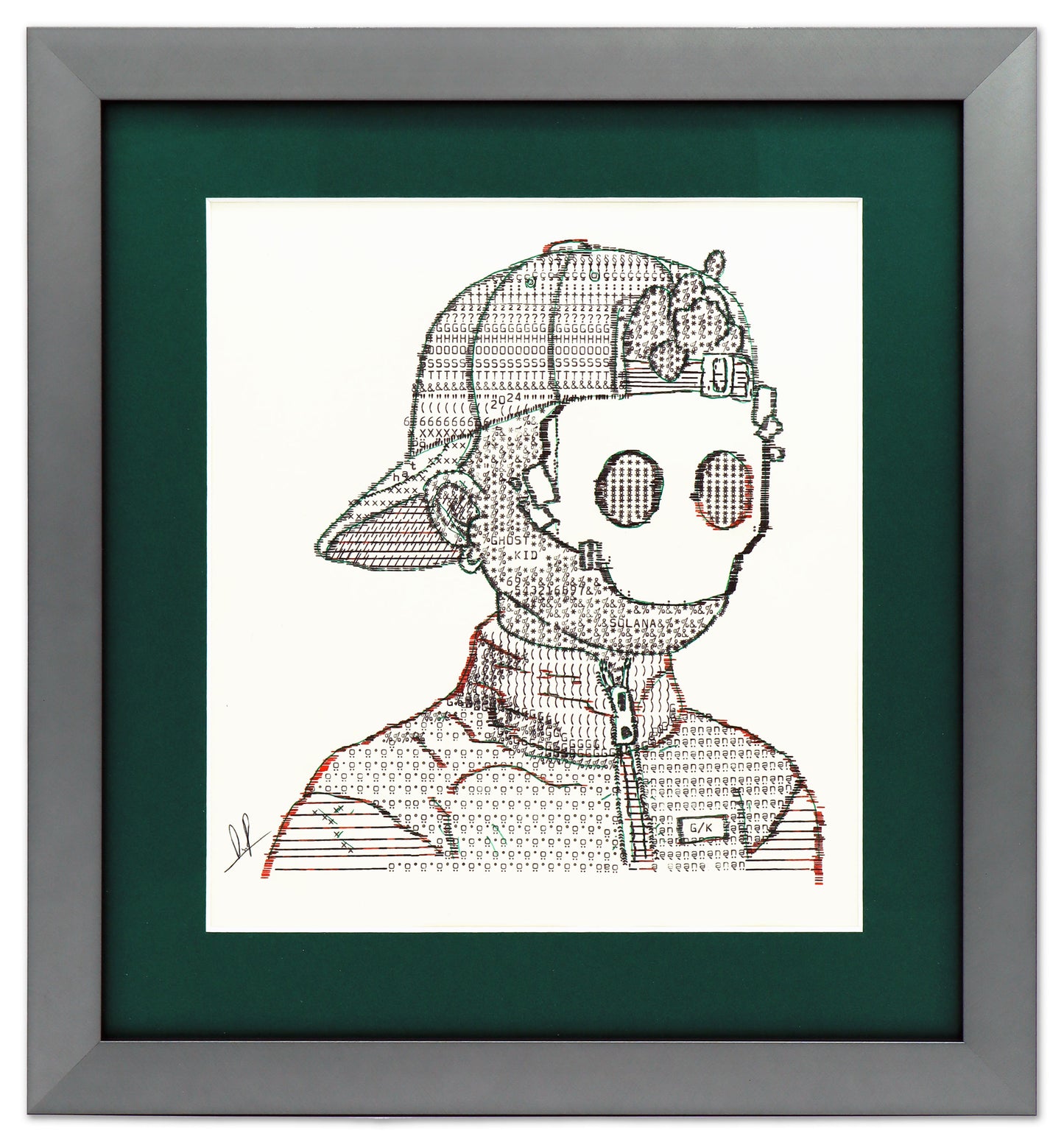 Ghost Kid Mad City original typewriter artwork by Degen Poet