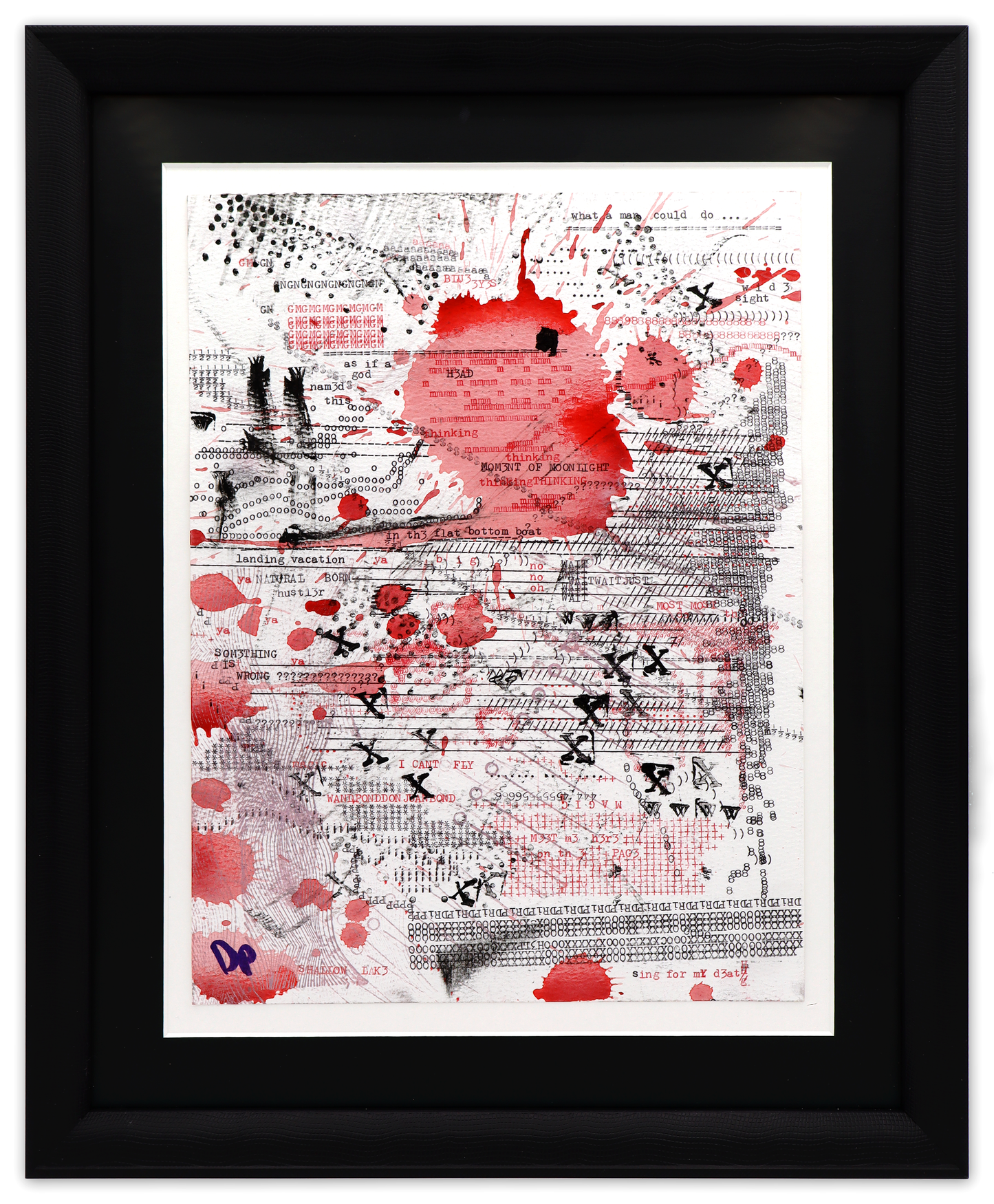Moment of Moonlight original typewriter artwork by Degen Poet