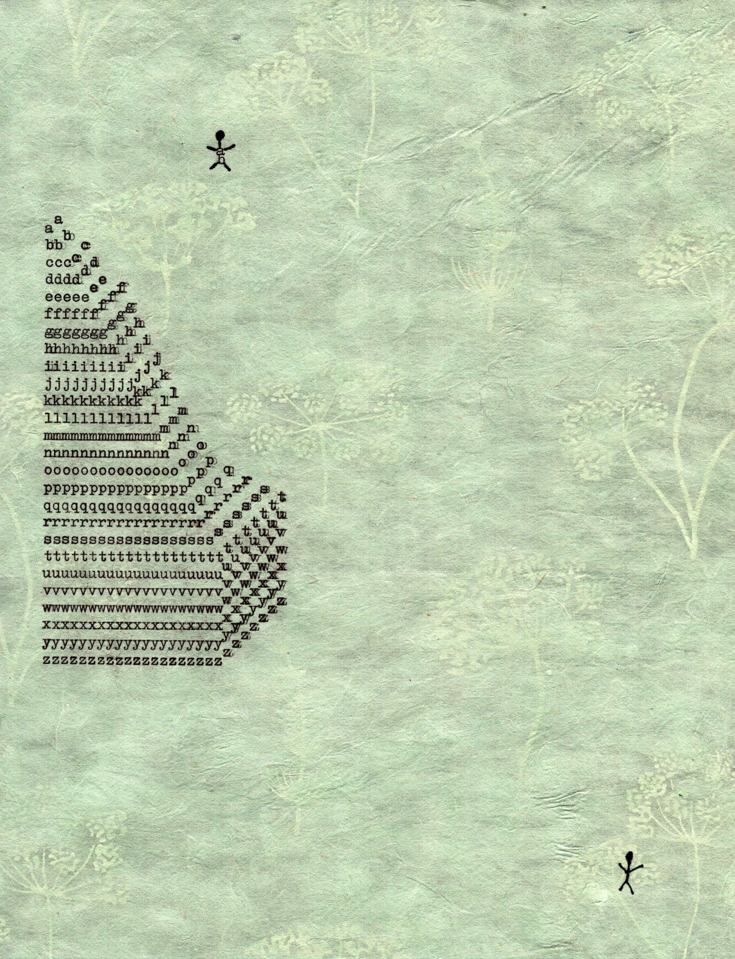 Alphabet SZN original typewriter artwork