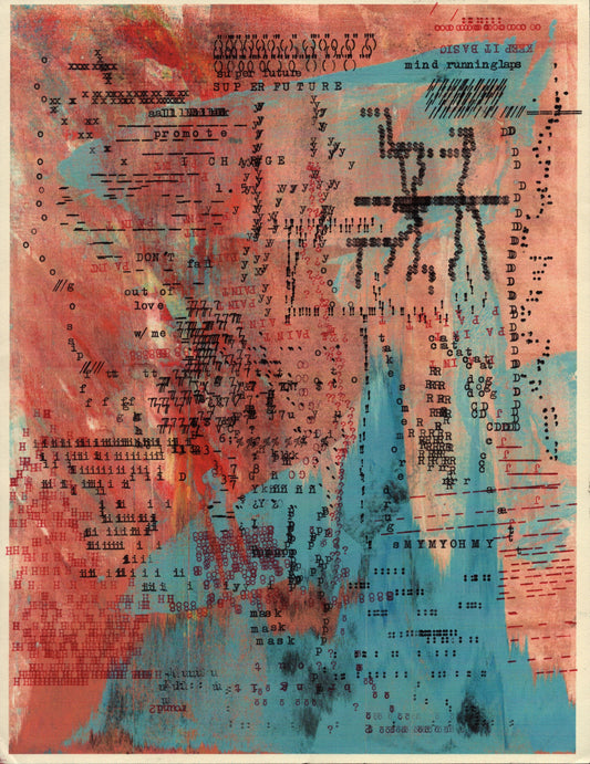 Mind Running Laps original typewriter artwork