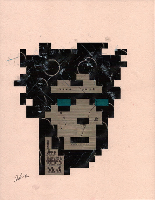 Mars Punk original typewriter artwork