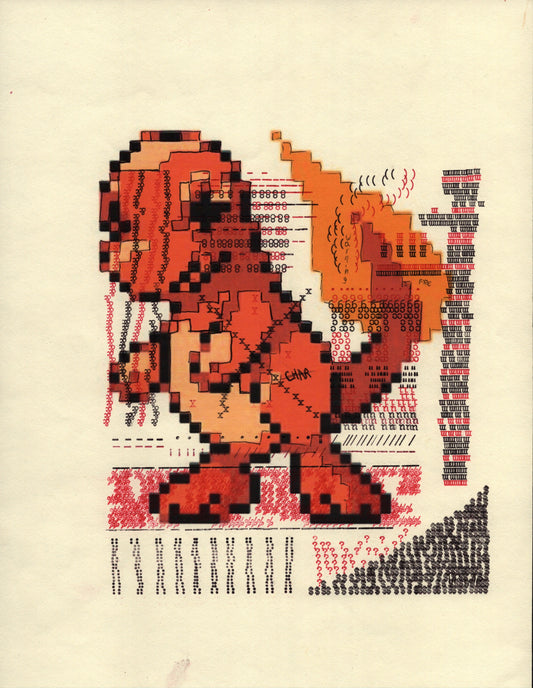 Charmander original typewriter artwork