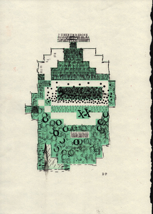 Punk #01 original typewriter artwork