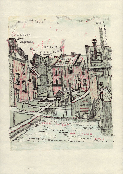Such Time Such Place original typewriter artwork