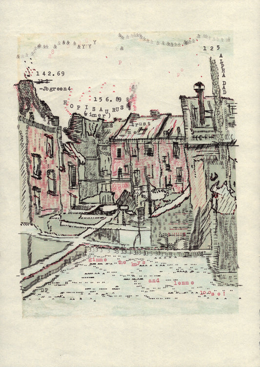 Such Time Such Place original typewriter artwork