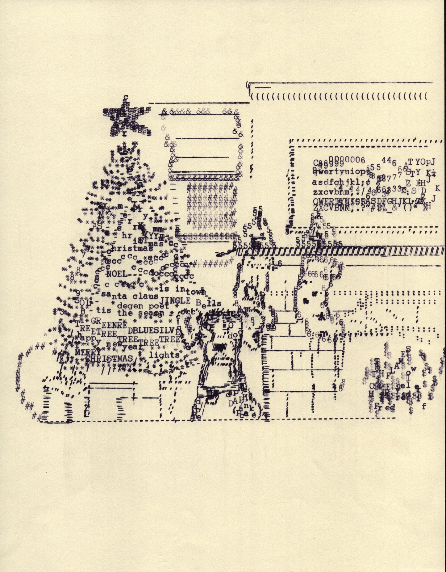 c original typewriter artwork by Degen Poet