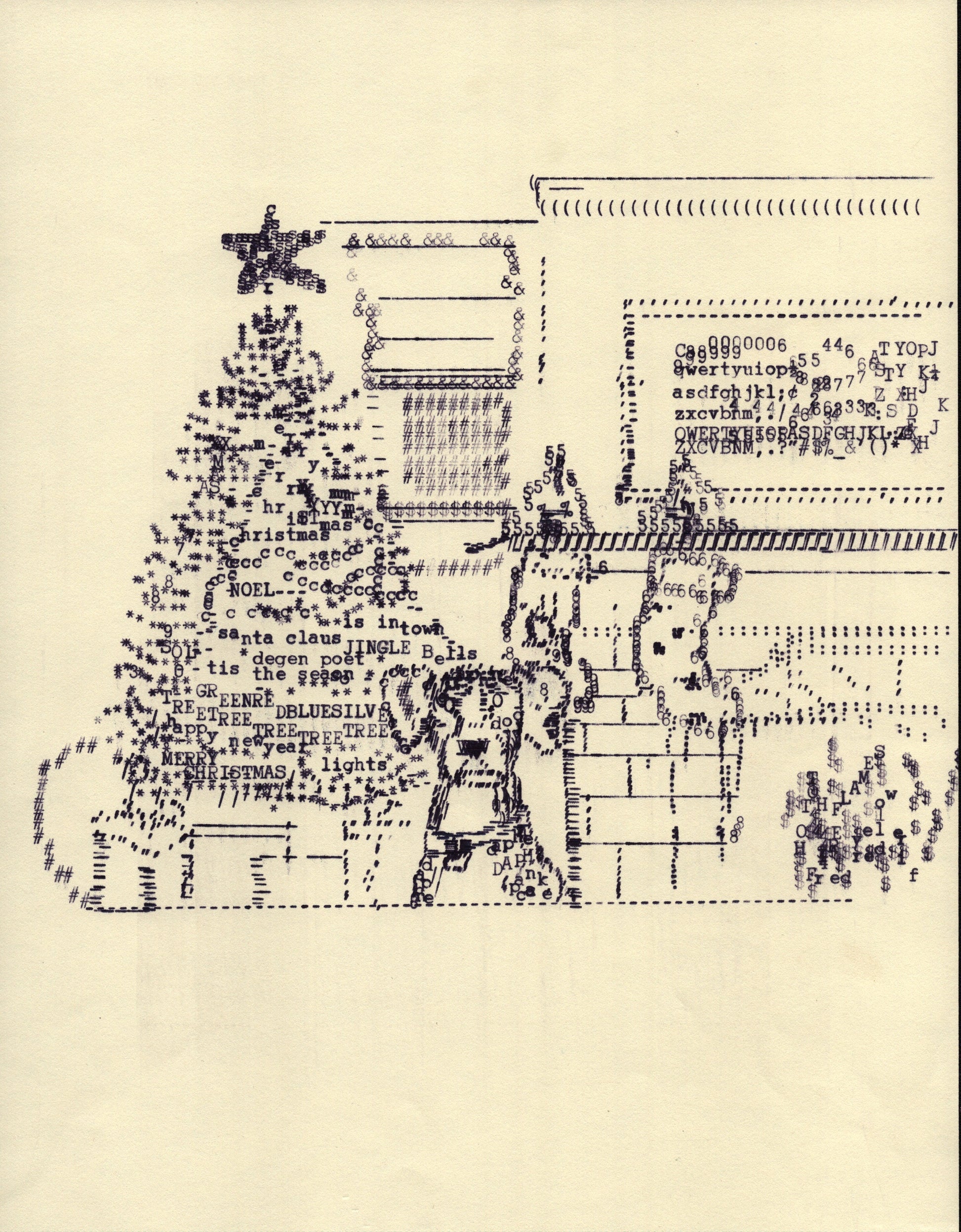c original typewriter artwork by Degen Poet