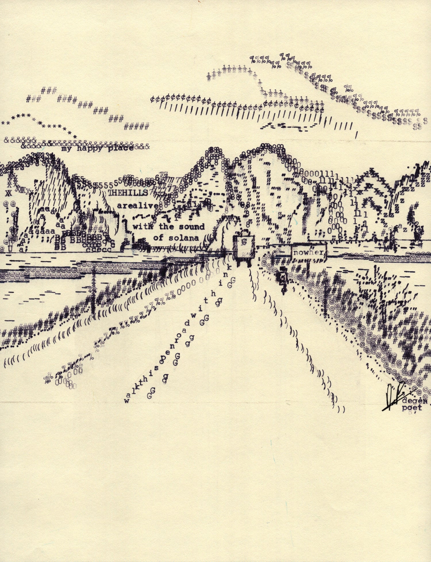 g original typewriter artwork
