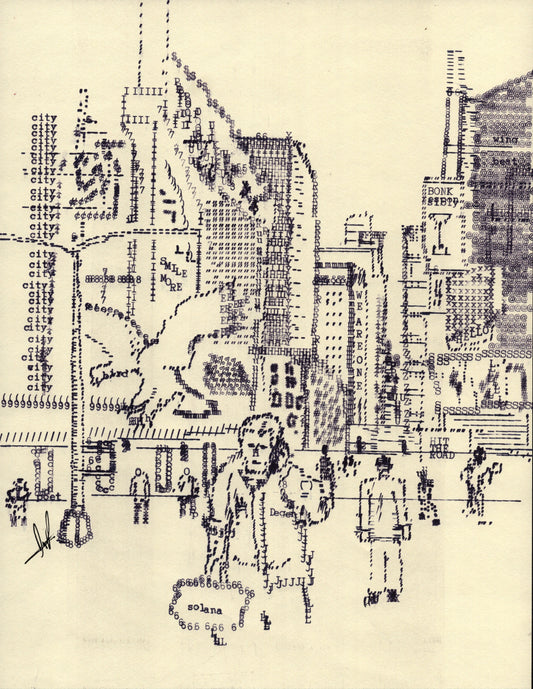 h original typewriter artwork