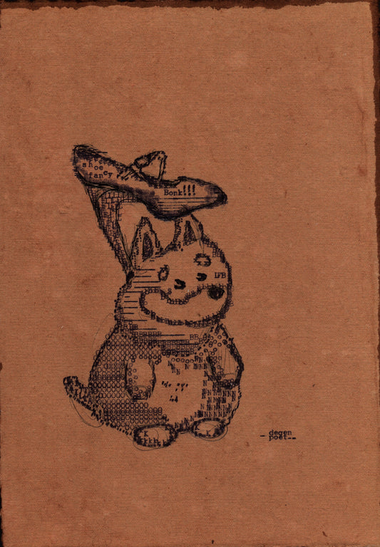 High-Heeled Bonk original typewriter artwork
