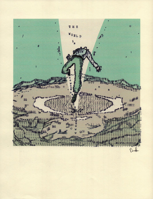 Degen X Mint original typewriter artwork