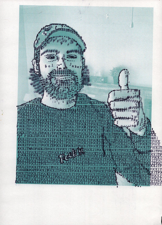 Self-Portrait original typewriter artwork