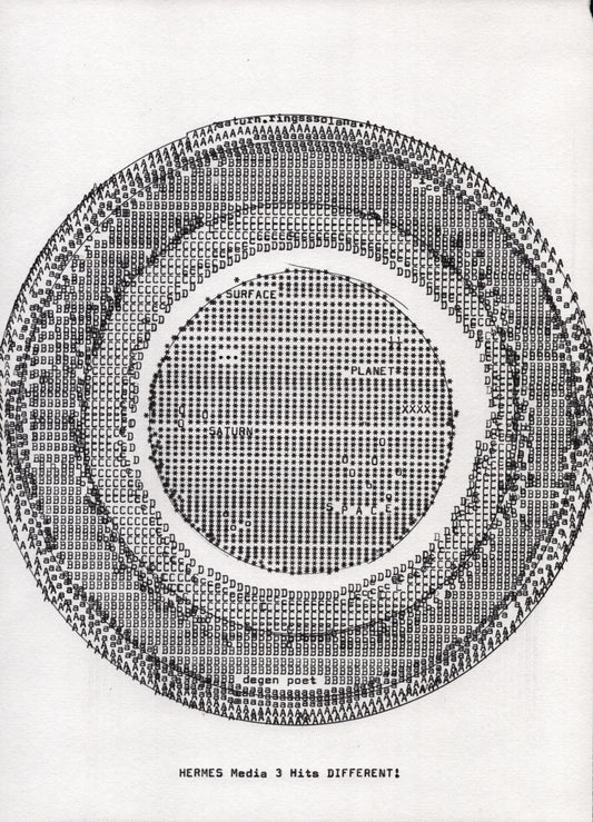 Type Saturn original typewriter artwork