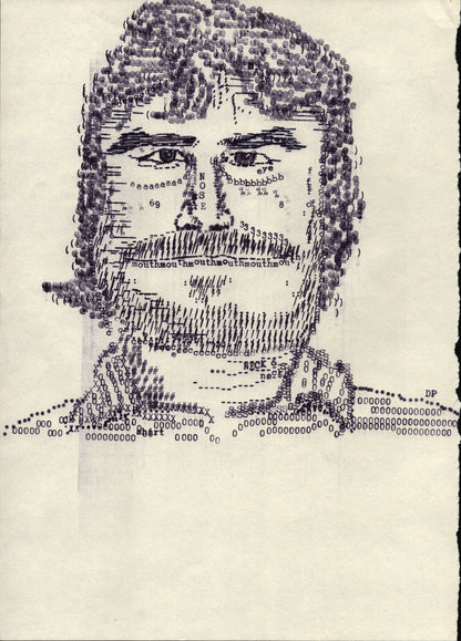Not Jack Black original typewriter artwork