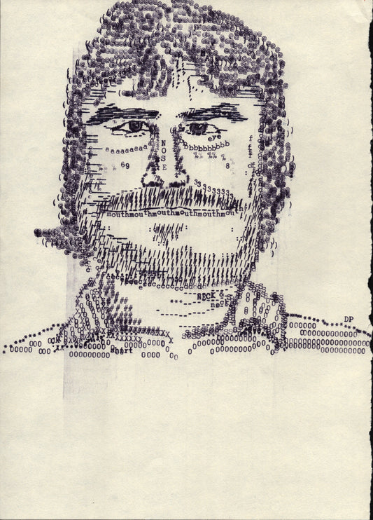 Not Jack Black original typewriter artwork