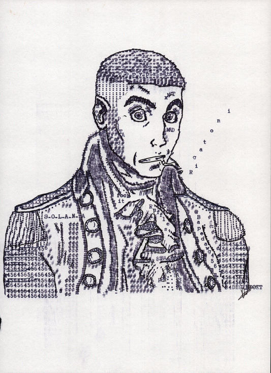 Pasta Lad original typewriter artwork