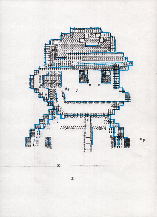Midnight Monke original typewriter artwork