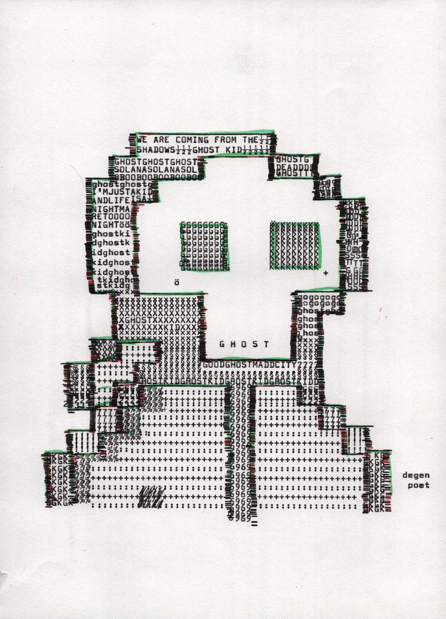 Type Ghost original typewriter artwork
