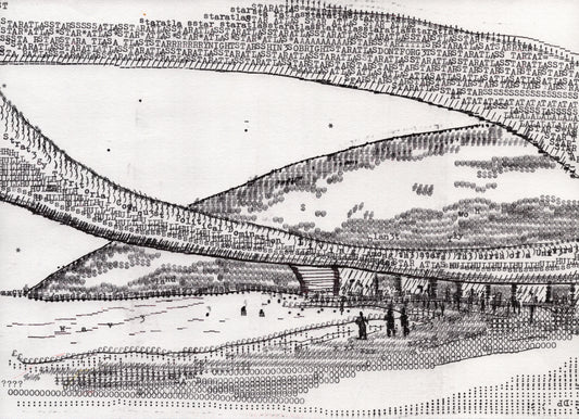 Planet Atlas original typewriter artwork