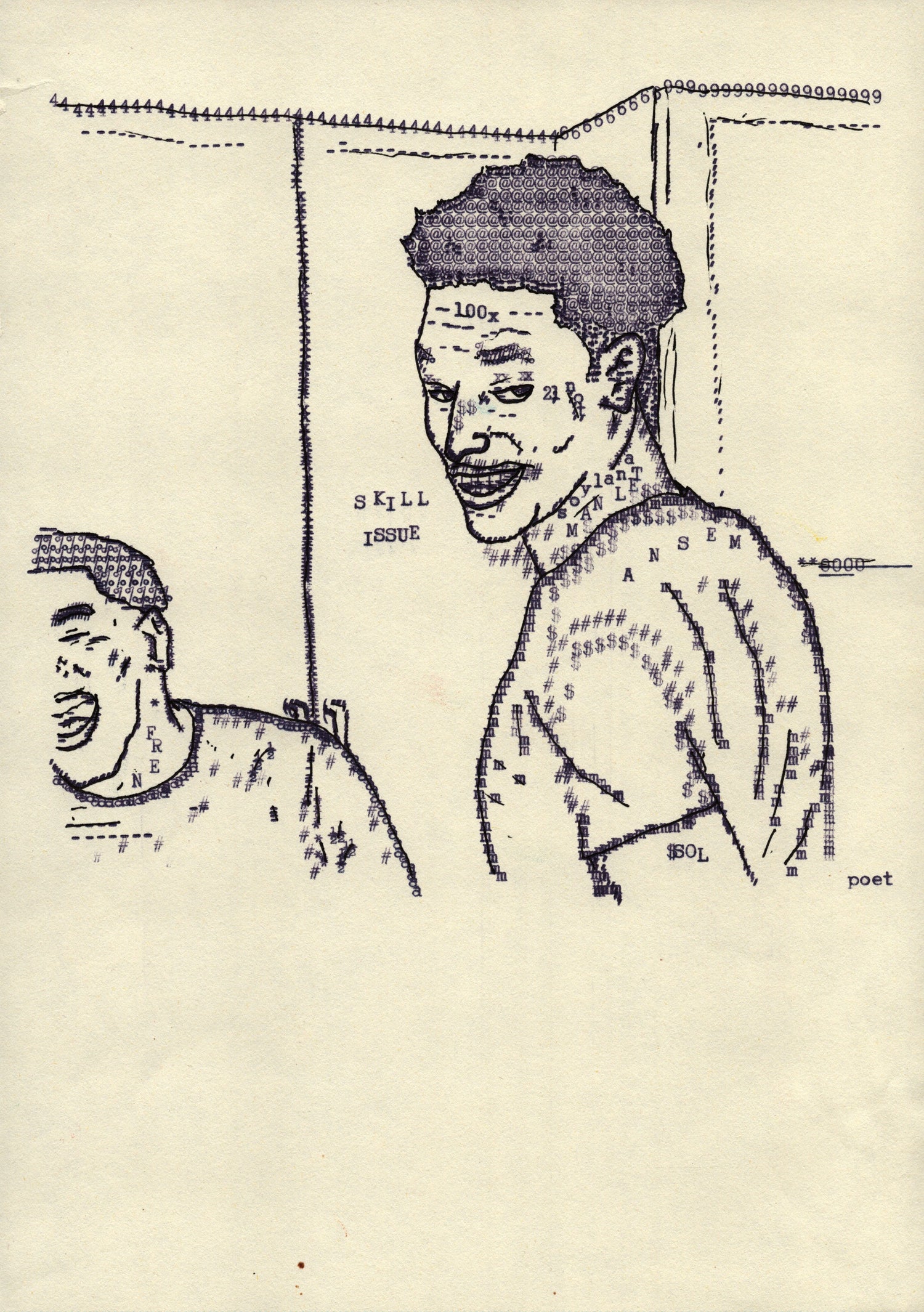 BLKNOIZ06 original typewriter artwork