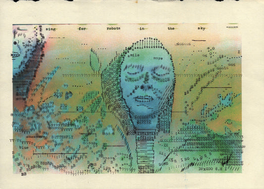 Sky Robots original typewriter artwork