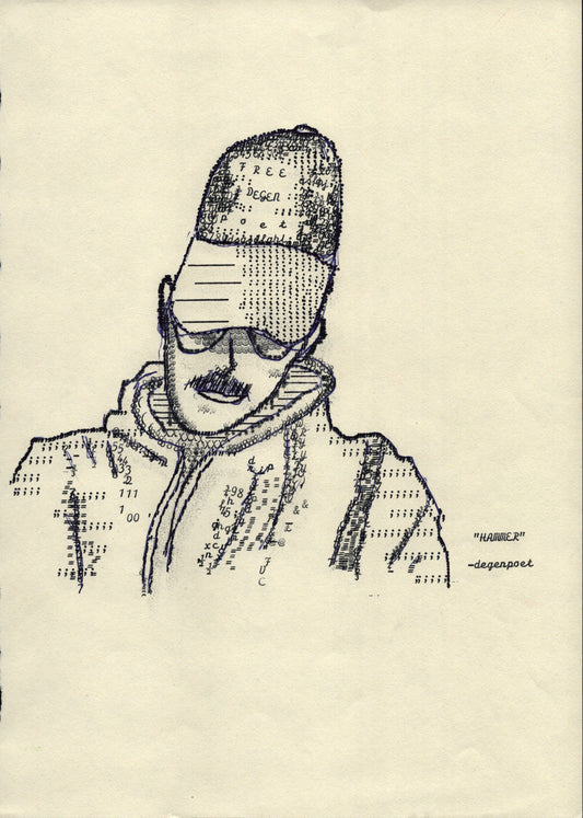 Hammer original typewriter artwork