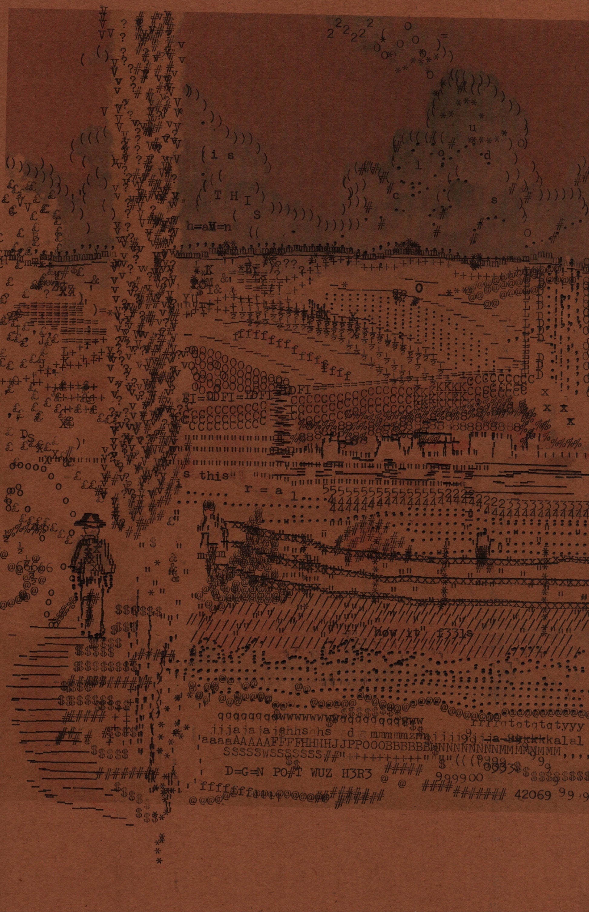 New Horizons original typewriter artwork by Degen Poet