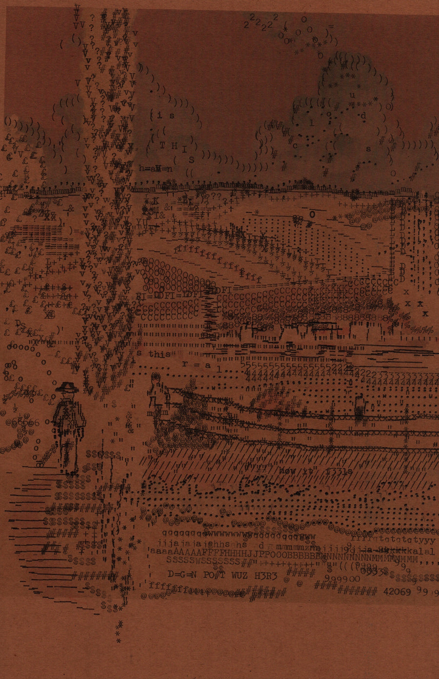 New Horizons original typewriter artwork by Degen Poet