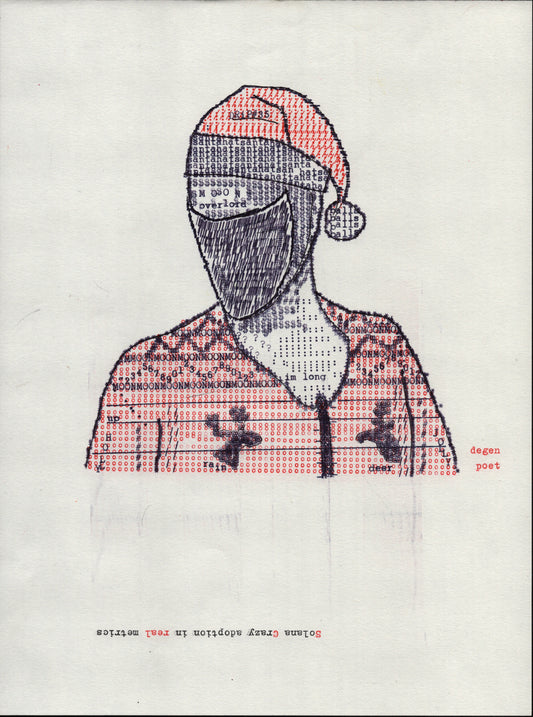 Moon Overlord original typewriter artwork