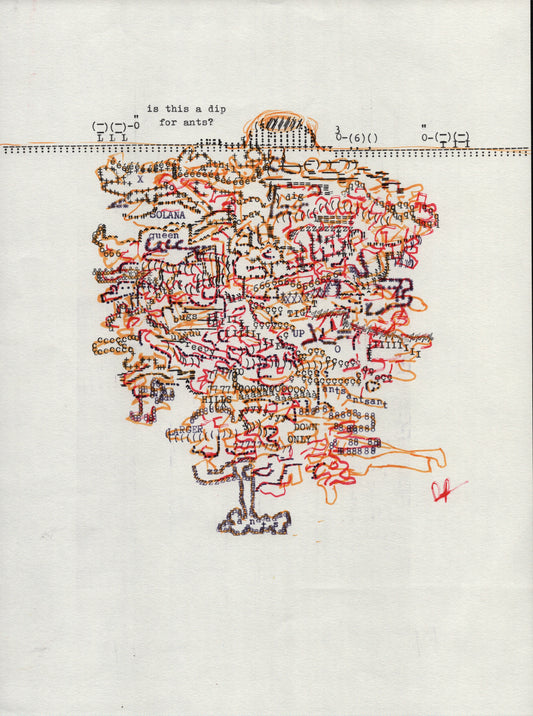 I Will Die on This Hill original typewriter artwork