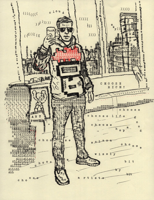 Shoes Rich original typewriter artwork
