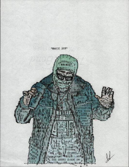 Magic Don original typewriter artwork