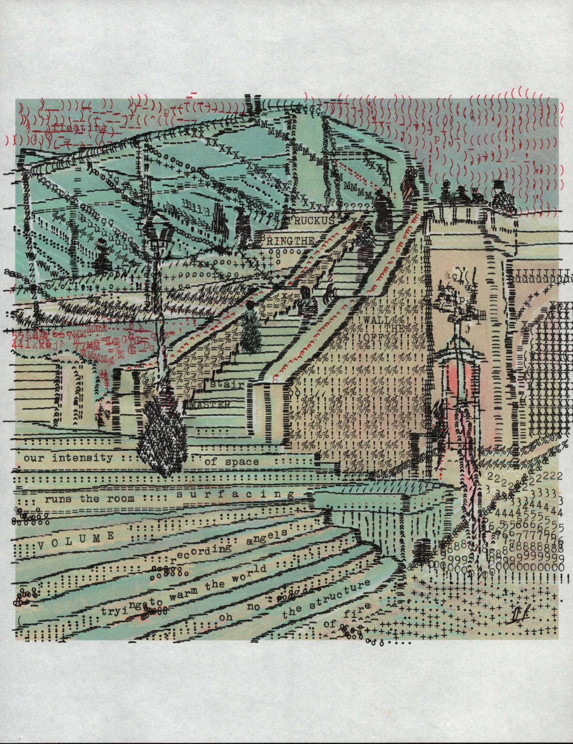 Bring the Ruckus original typewriter artwork by Degen Poet
