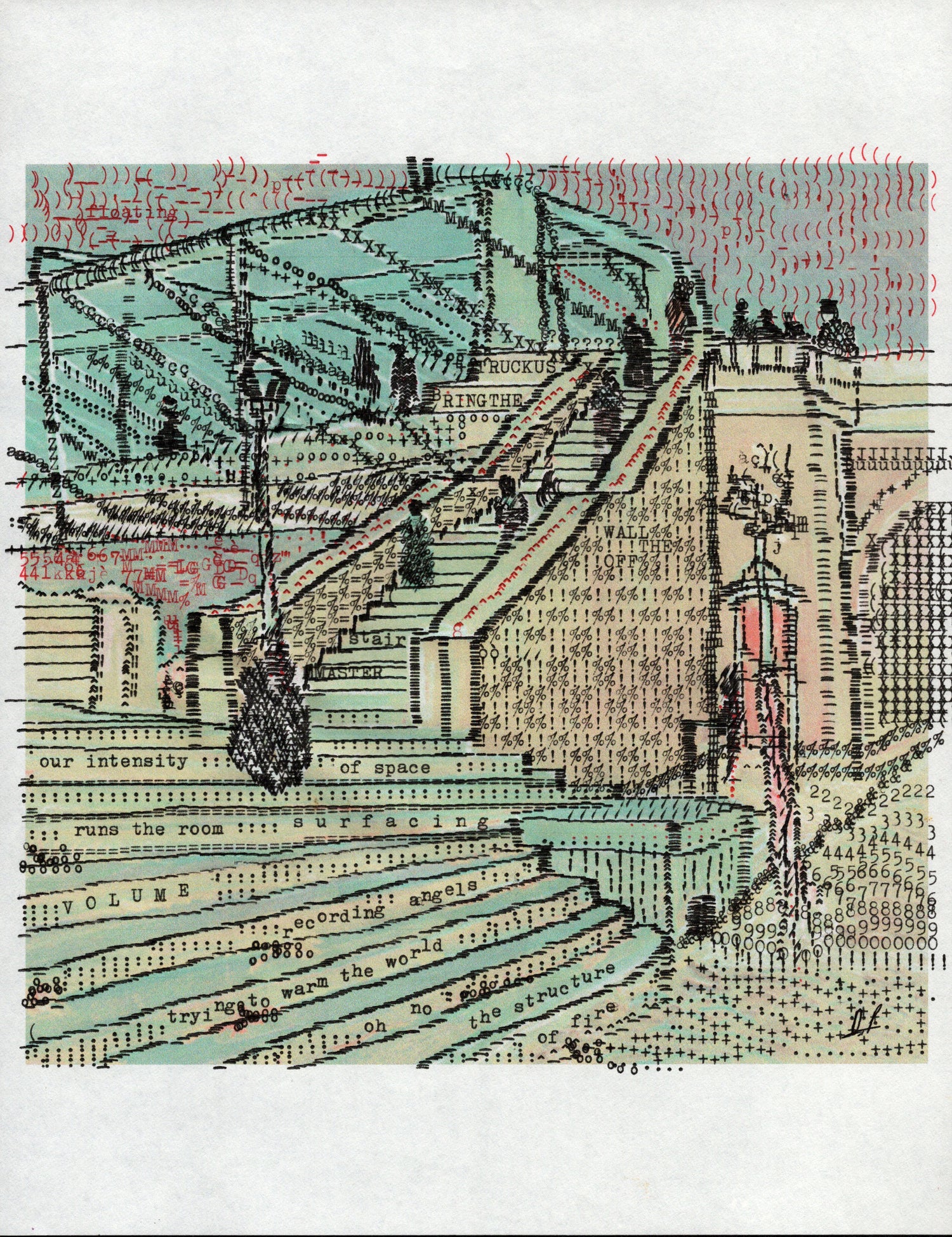 Bring the Ruckus original typewriter artwork
