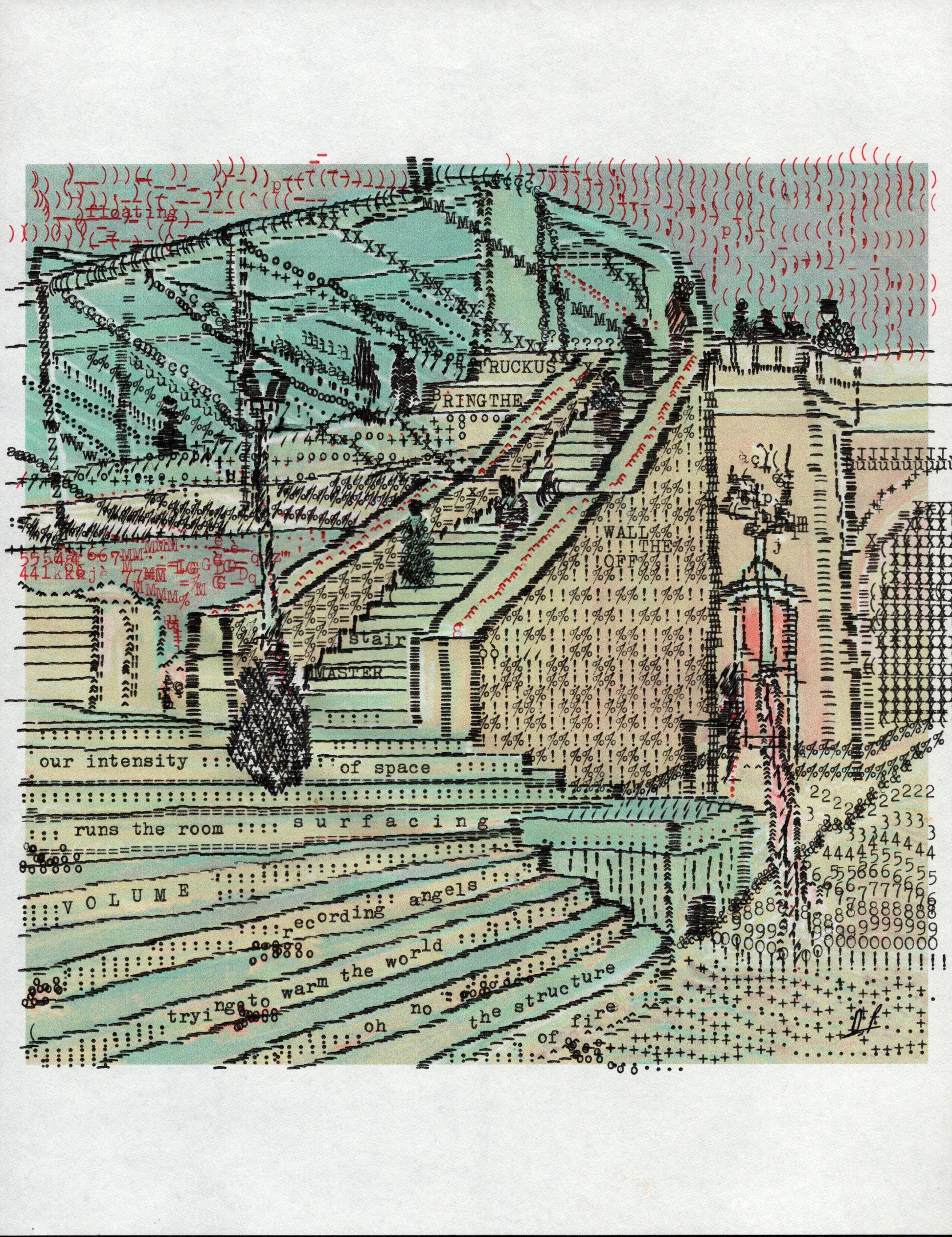 Bring the Ruckus original typewriter artwork