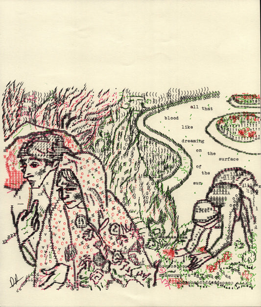 Sunwalker original typewriter artwork