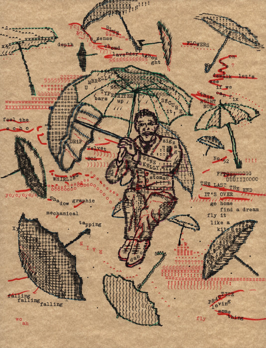 Singing In The Rain original typewriter artwork