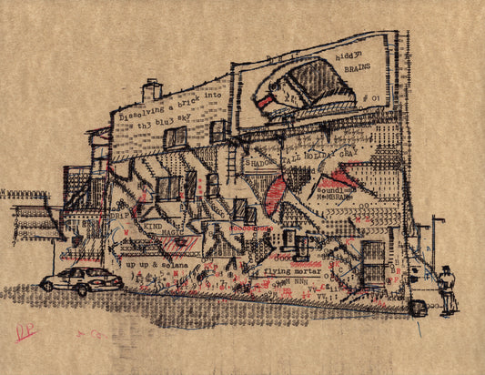 Hidden Brains original typewriter artwork