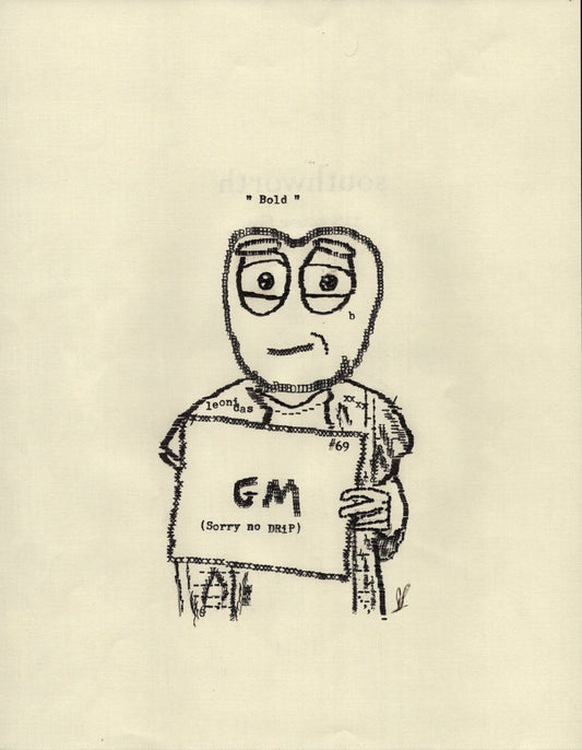 Bold original typewriter artwork