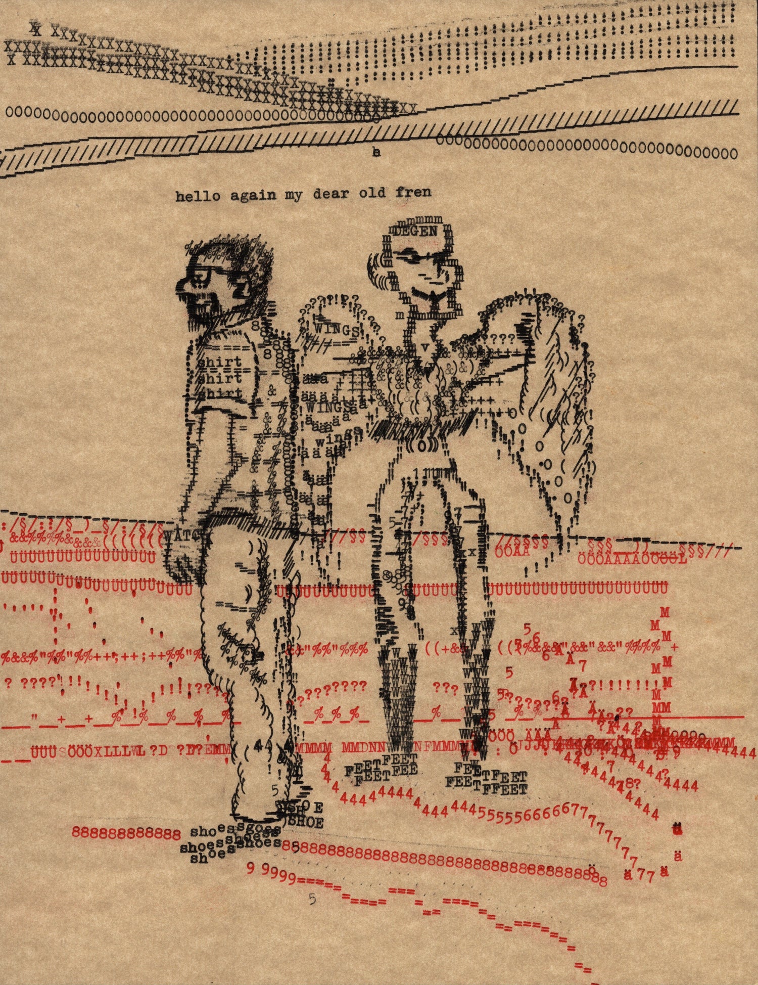 Degen Devil original typewriter artwork