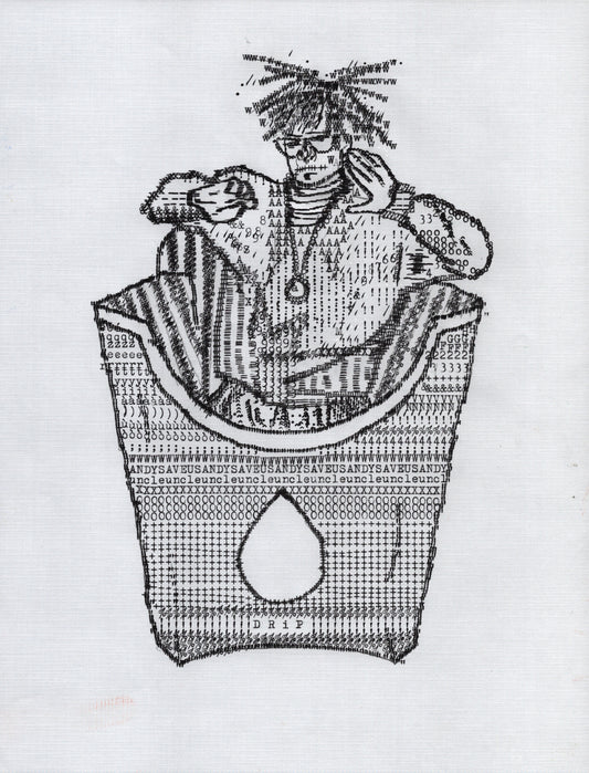 Warhol Fries original typewriter artwork