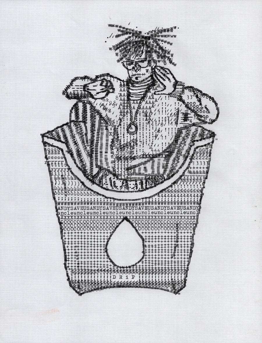Warhol Fries original typewriter artwork by Degen Poet