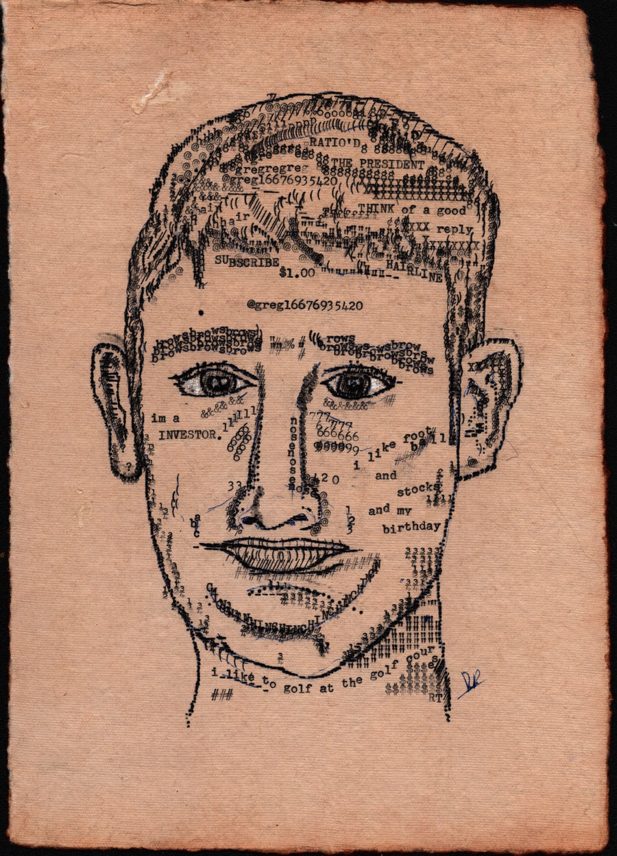 greg16676935420 original typewriter artwork by Degen Poet