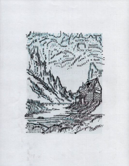 Shaking A Rose Bush original typewriter artwork