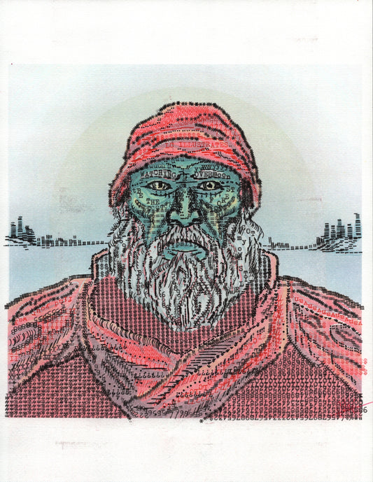 Overmoon original typewriter artwork