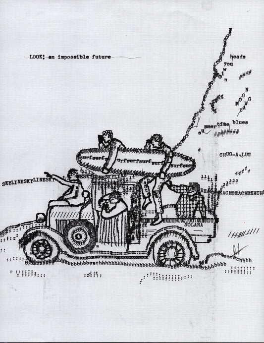 An Impossible Future original typewriter artwork