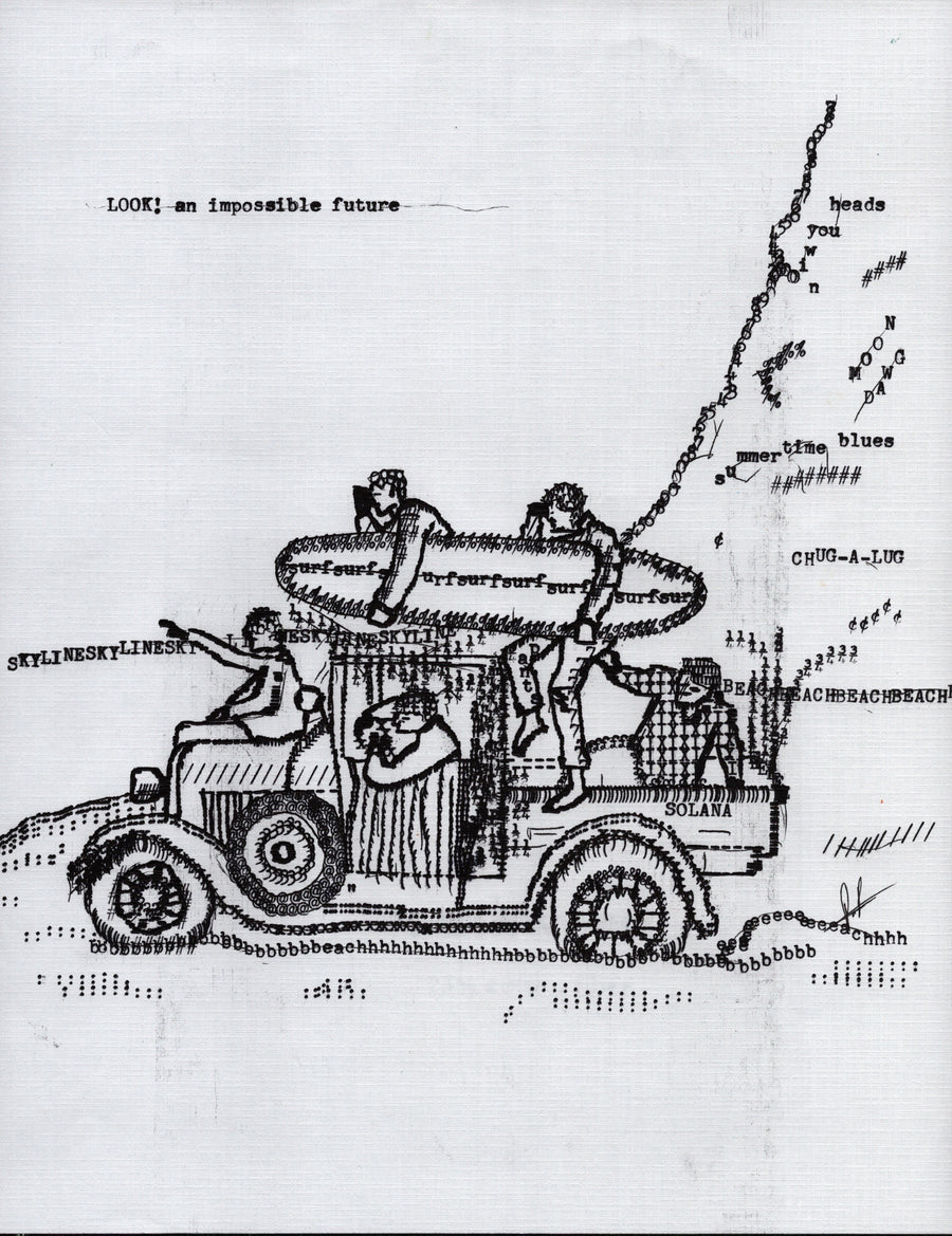An Impossible Future original typewriter artwork by Degen Poet