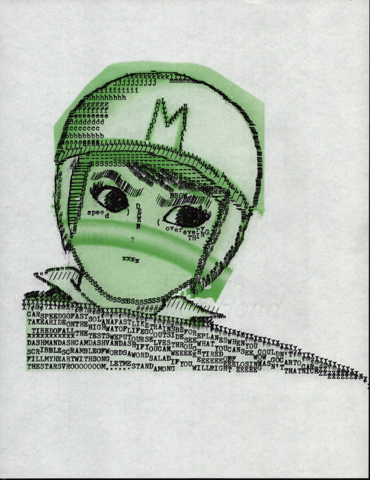 Speed Over Everything original typewriter artwork