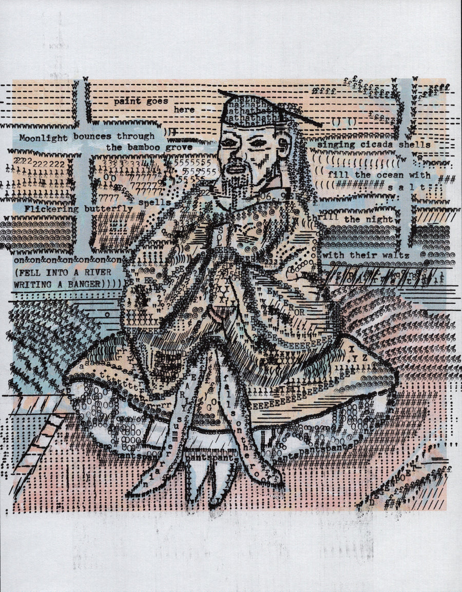 Emperor Kamino original typewriter artwork by Degen Poet